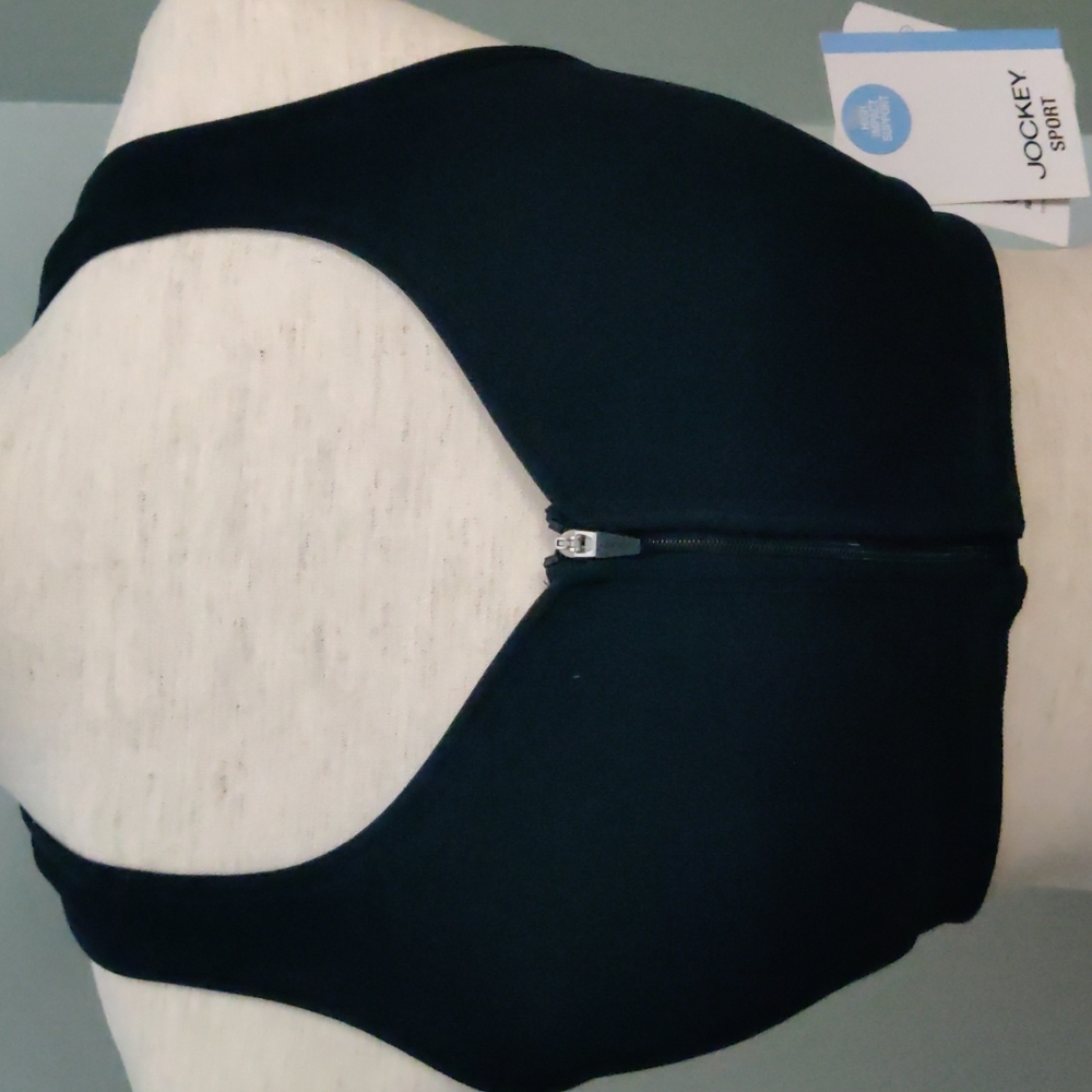 Size M Jockey High Impact sports bra with zipper front